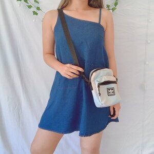 Blue Strap Flare Mini Dress - $25 - Size S/XS